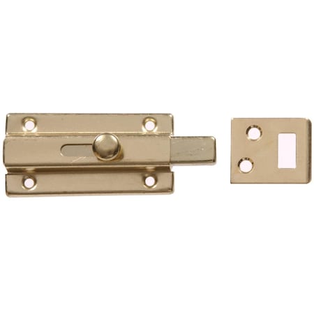 Ornatus Outdoors Carded - Slide Bolt, Brass Plated - 3 in. OR3279274